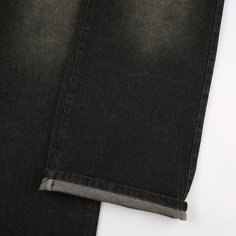 Retro high waisted loose washable street style minimalist straight leg casual pants