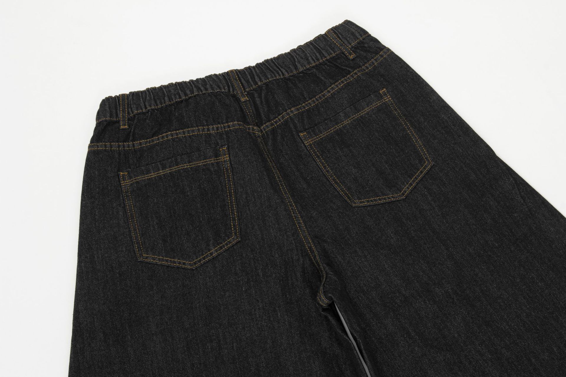 Street Retro Raw Denim Deconstructed Design Men's Loose Wide-Leg Jeans