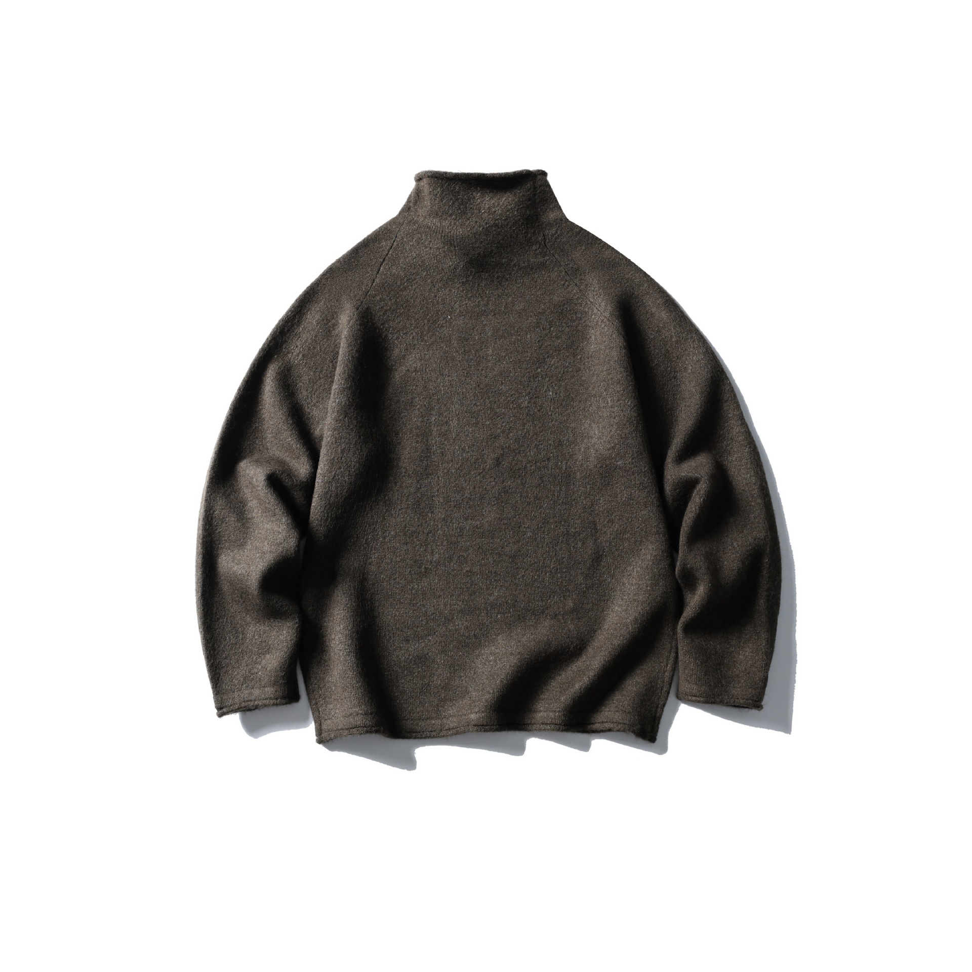 Turtleneck Polyester Blend Sweater For Men