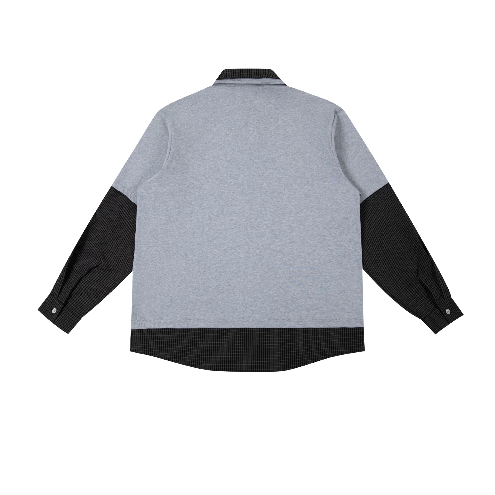 Oversized Cotton Mock Layer Letter Hoodie