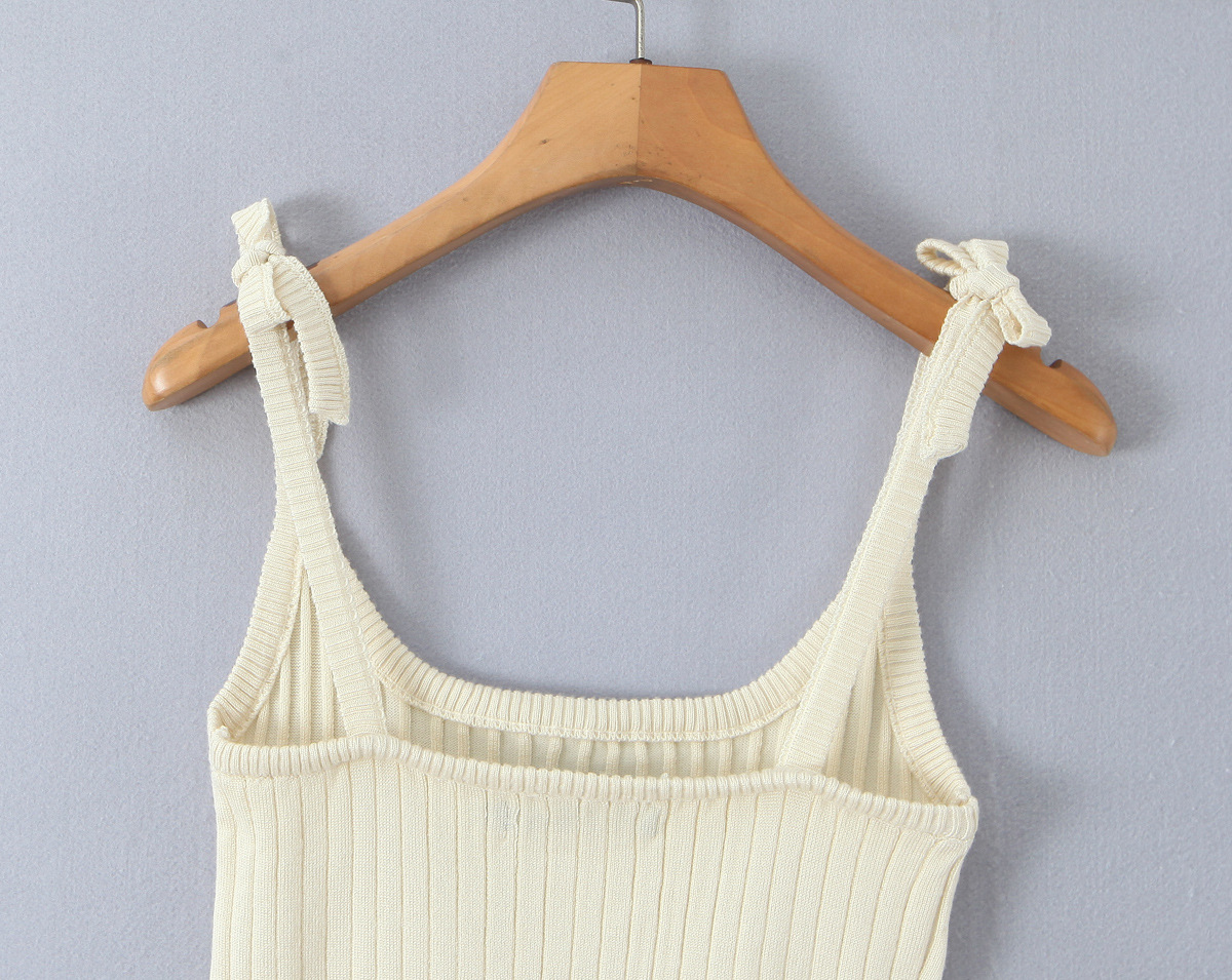Bodycon Ribbed Polyester Sling Dress