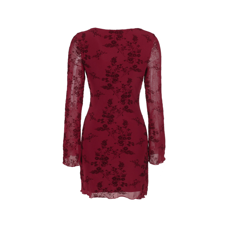 Bodycon Mini Skirt with Allover Print
