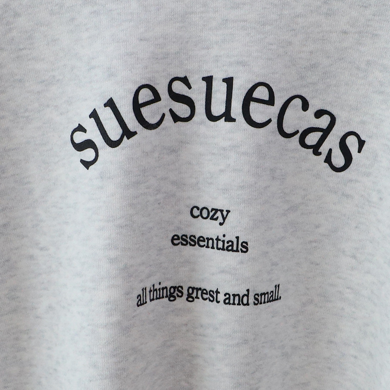 Casual Loose Fleece Lined Hoodie with Letter Print Round Neck Style Women's Sweatshirt