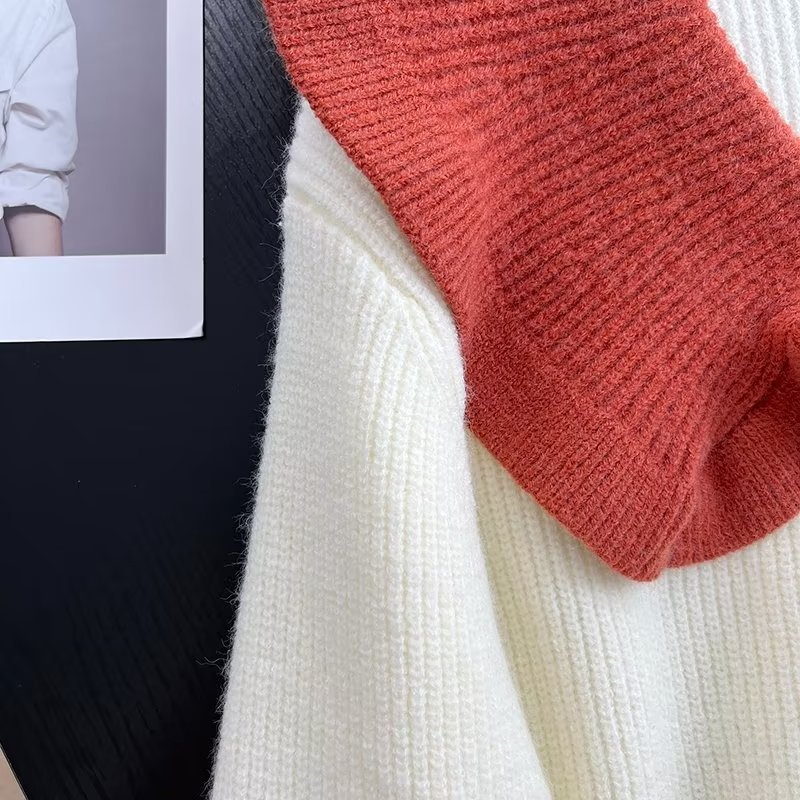 Ladies Fall Mock Collar Cardigan
