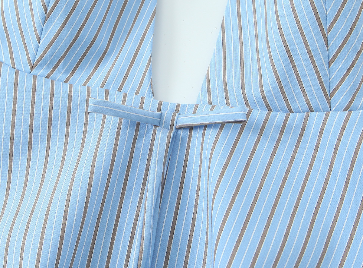 Open Rear Tie Stripe Cami