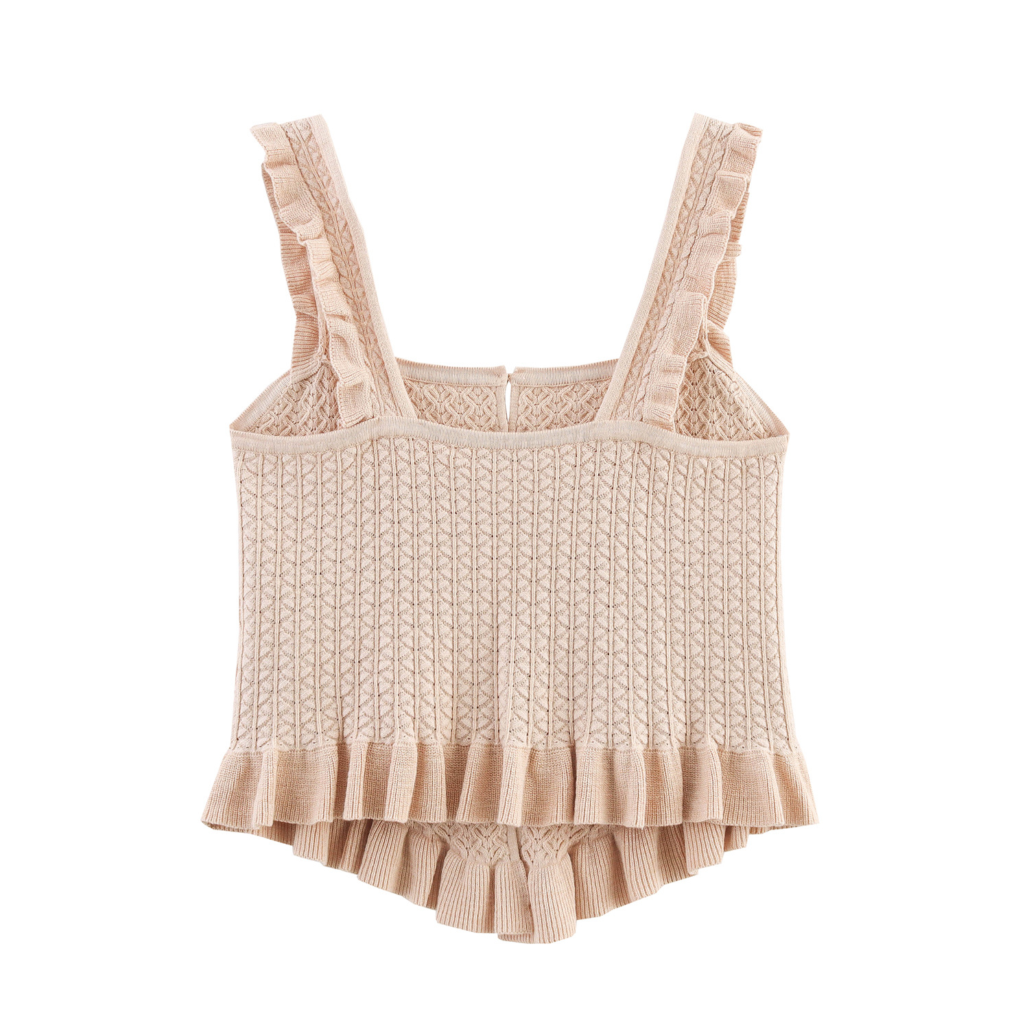 Single breasted knitted camisole vest for women