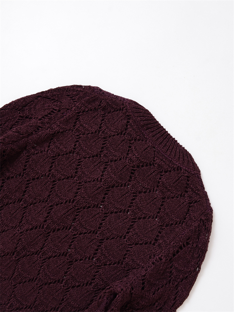 Style Round Neck Pullover Women's Unique Design Knit Sweater