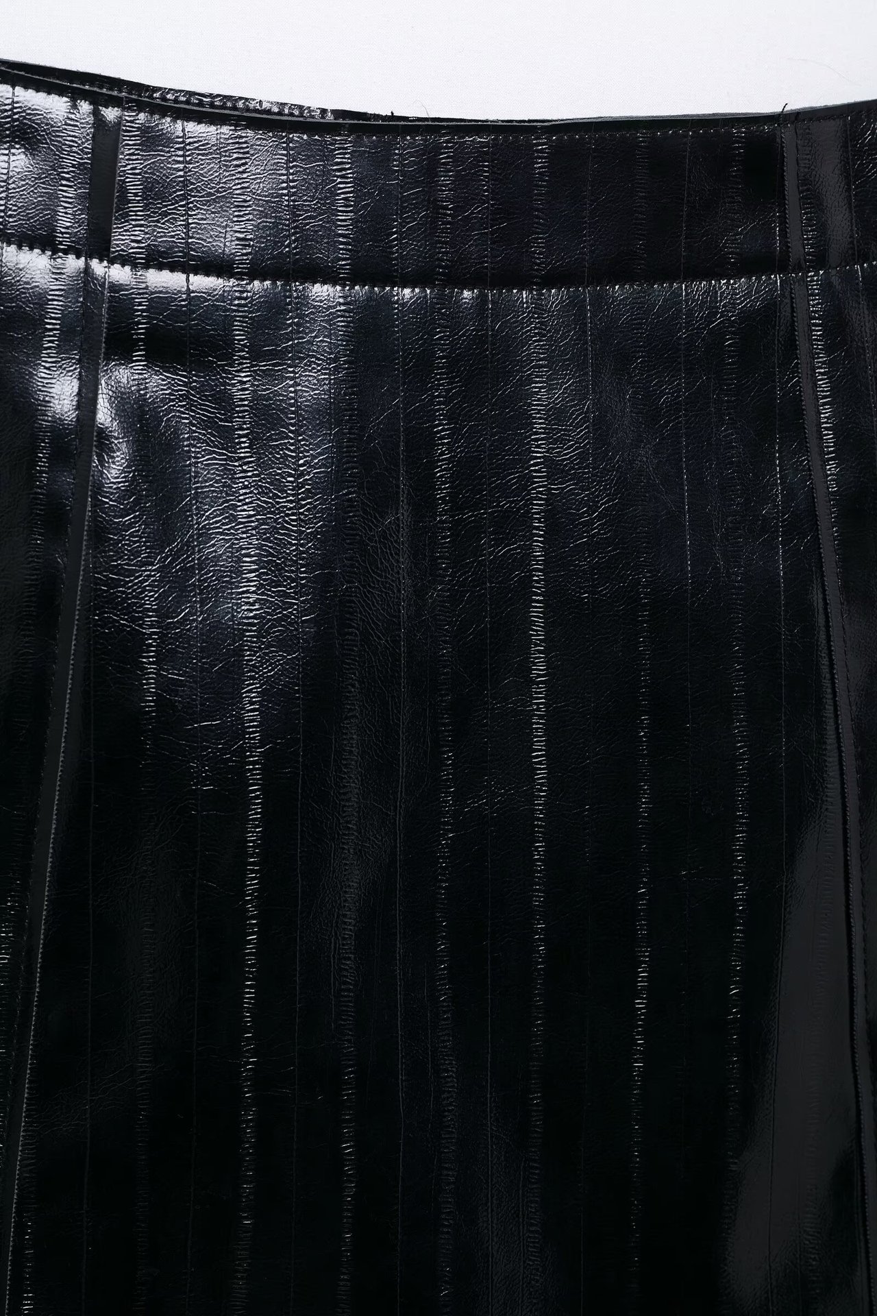 Ladies Dark Faux Pencil Skirt