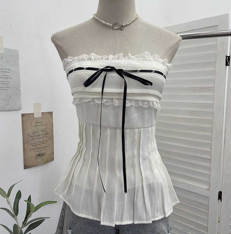 Lace Lace Strap Short Tank Top Strap