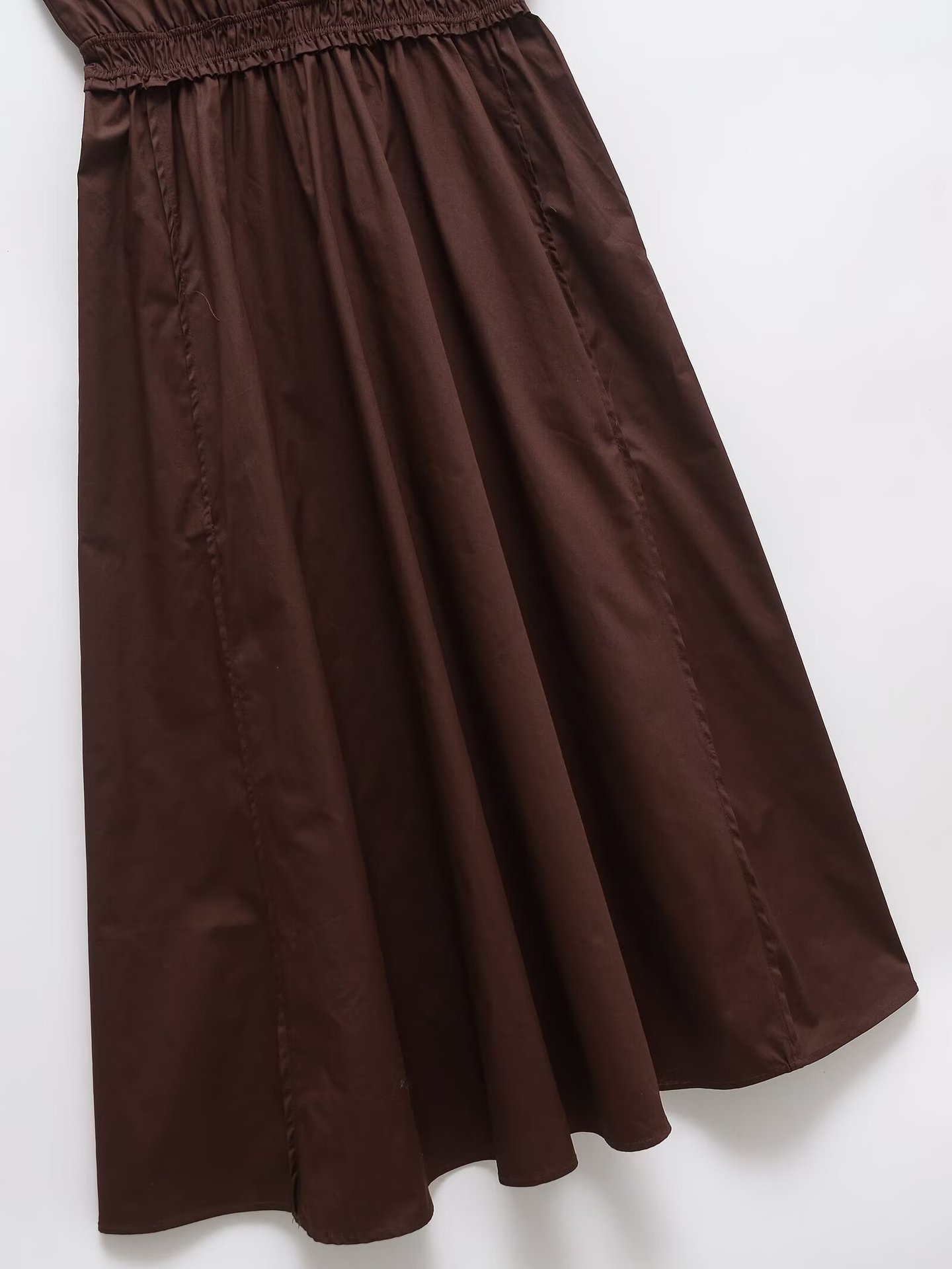 Elegant and casual pleated waist slimming dress