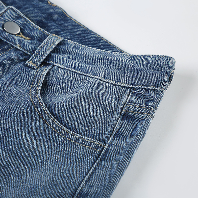 Vintage washed high waisted loose denim shorts