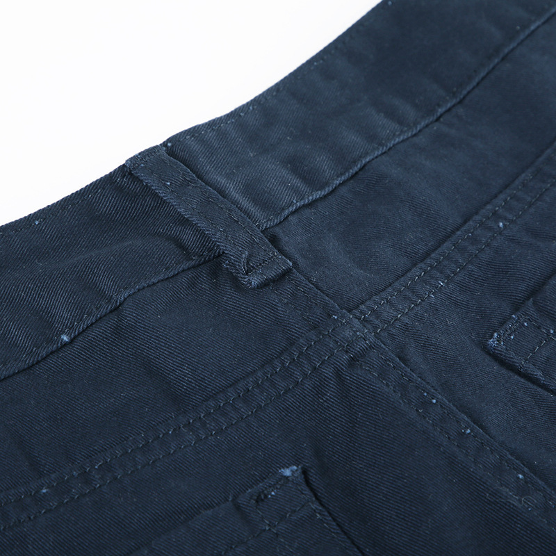 Solid color versatile loose fit slimming low waist jeans