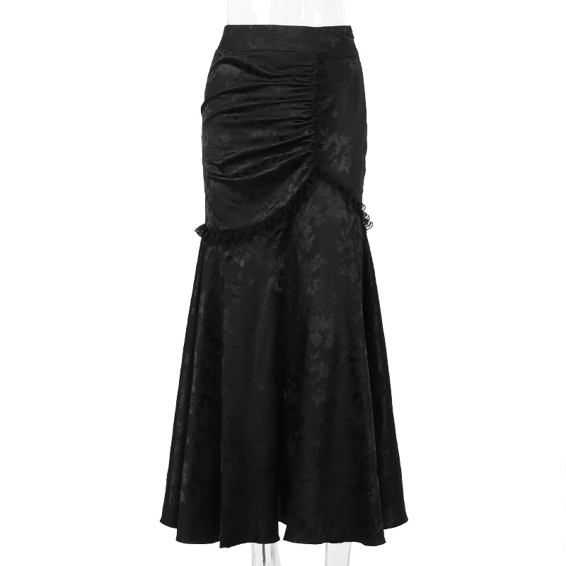 Solid Color Feminine Fitted Off-Center Trumpet Dress