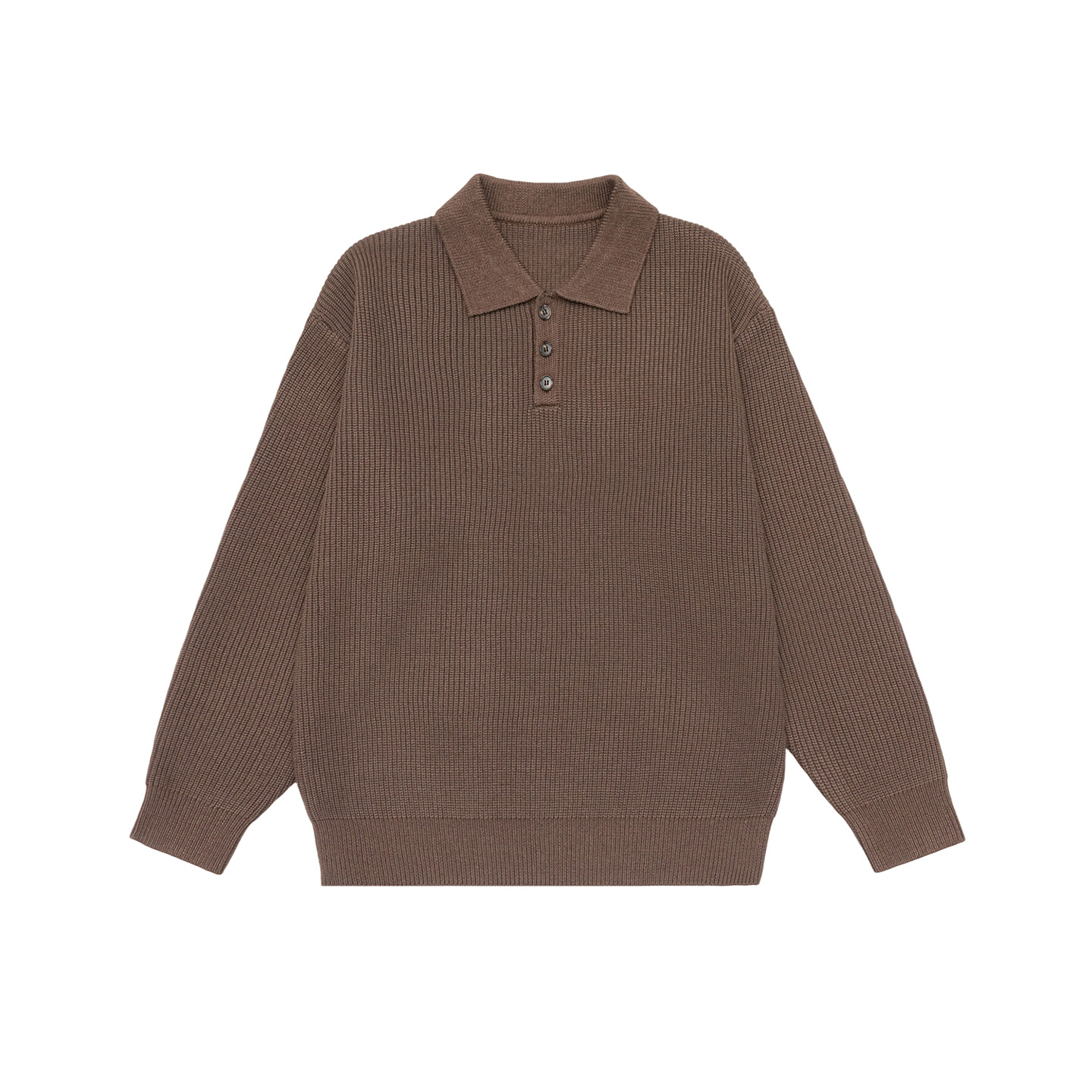 Man's Plain Polyester Pullover Sweater