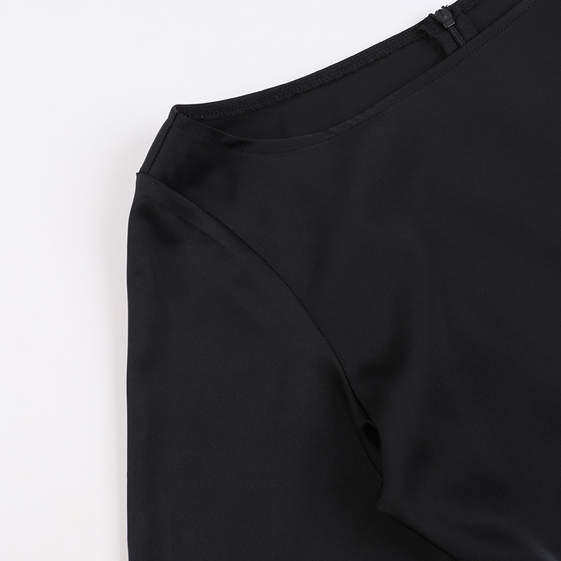 High-Rise Polyester Body-Hugging Mini Skirt