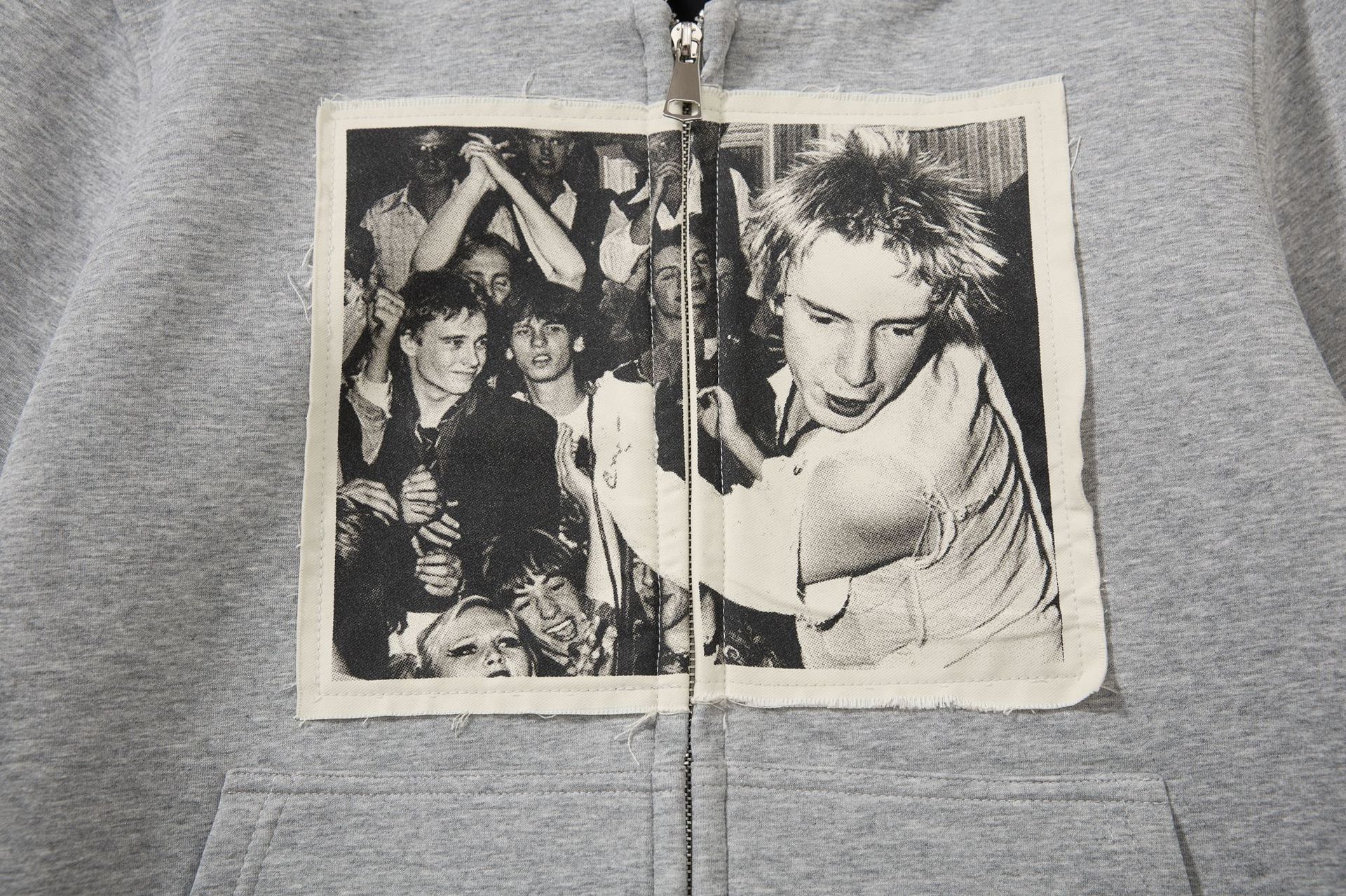 Man's American Retro Cotton Front Zip Sweatshirt