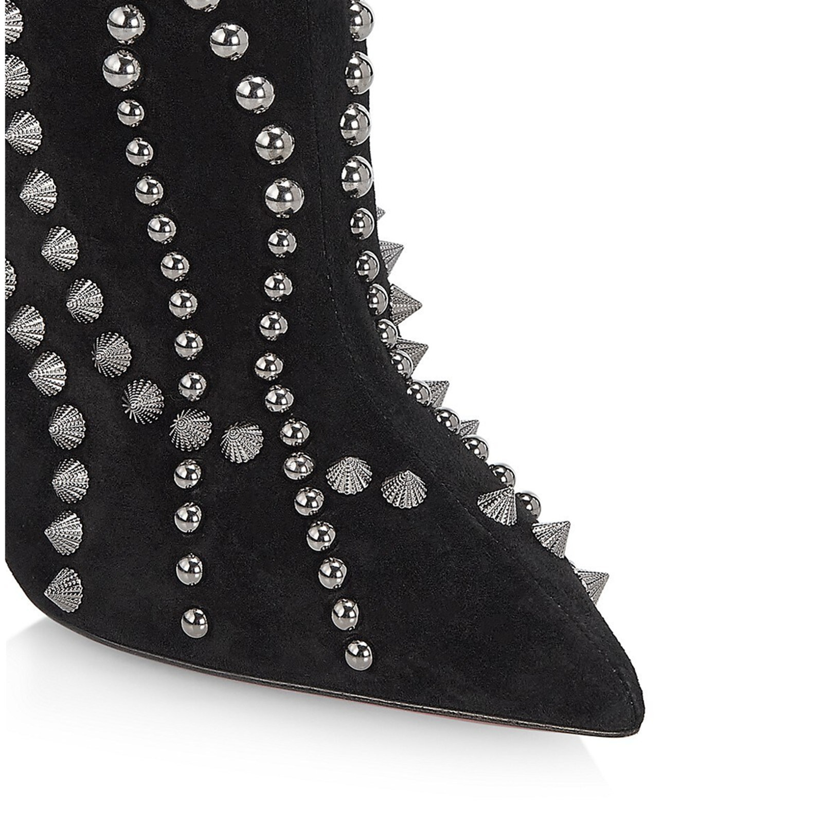 New high heeled pointed rivet boots, ankle short boots, and calf women's shoes