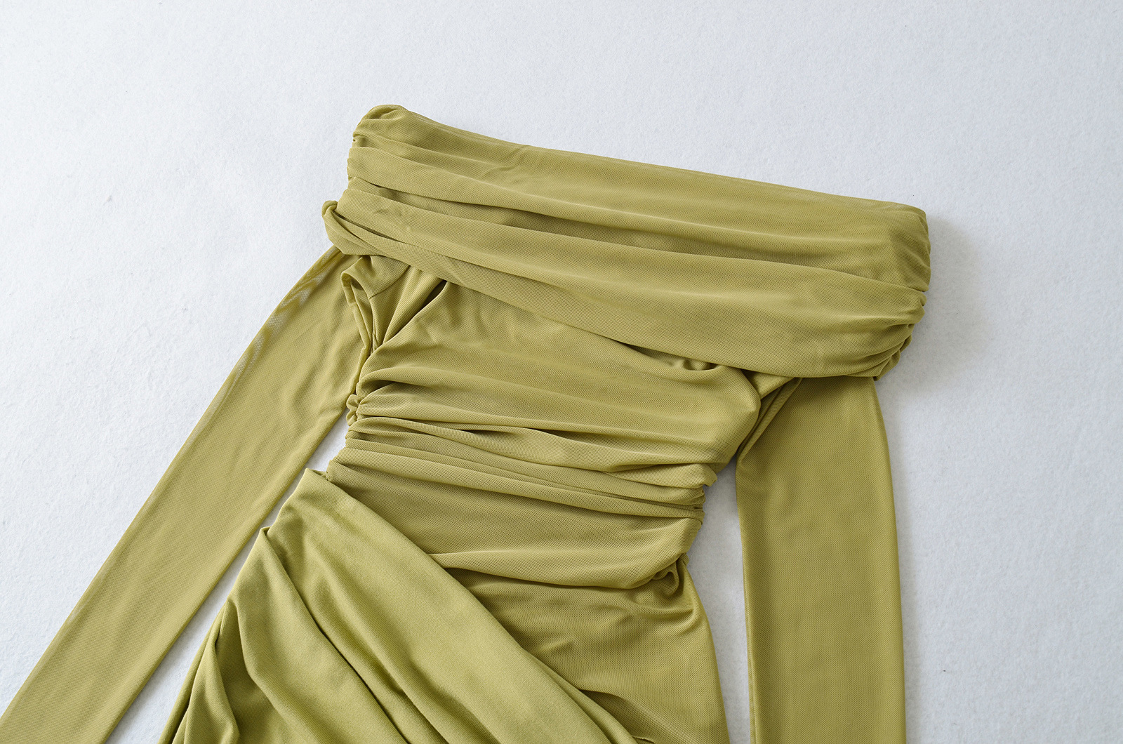 Lace-Up One-Shoulder Dress