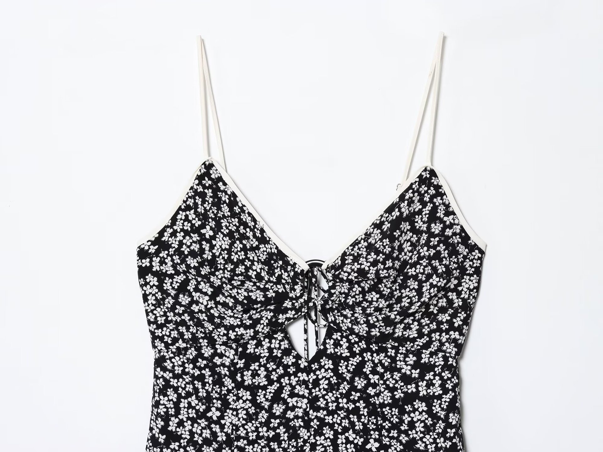 Women's Fashion Sexy Backless Floral Print Midi Dress