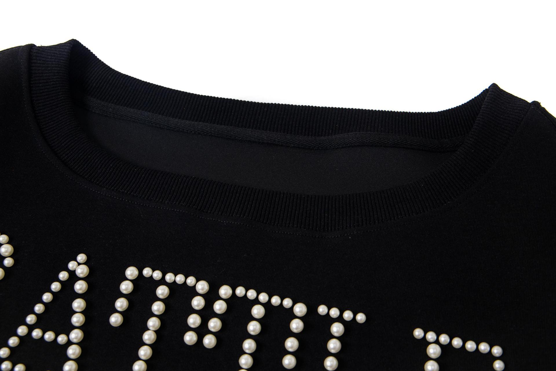 Cotton Asymmetric Monogram Embellished Hoodie