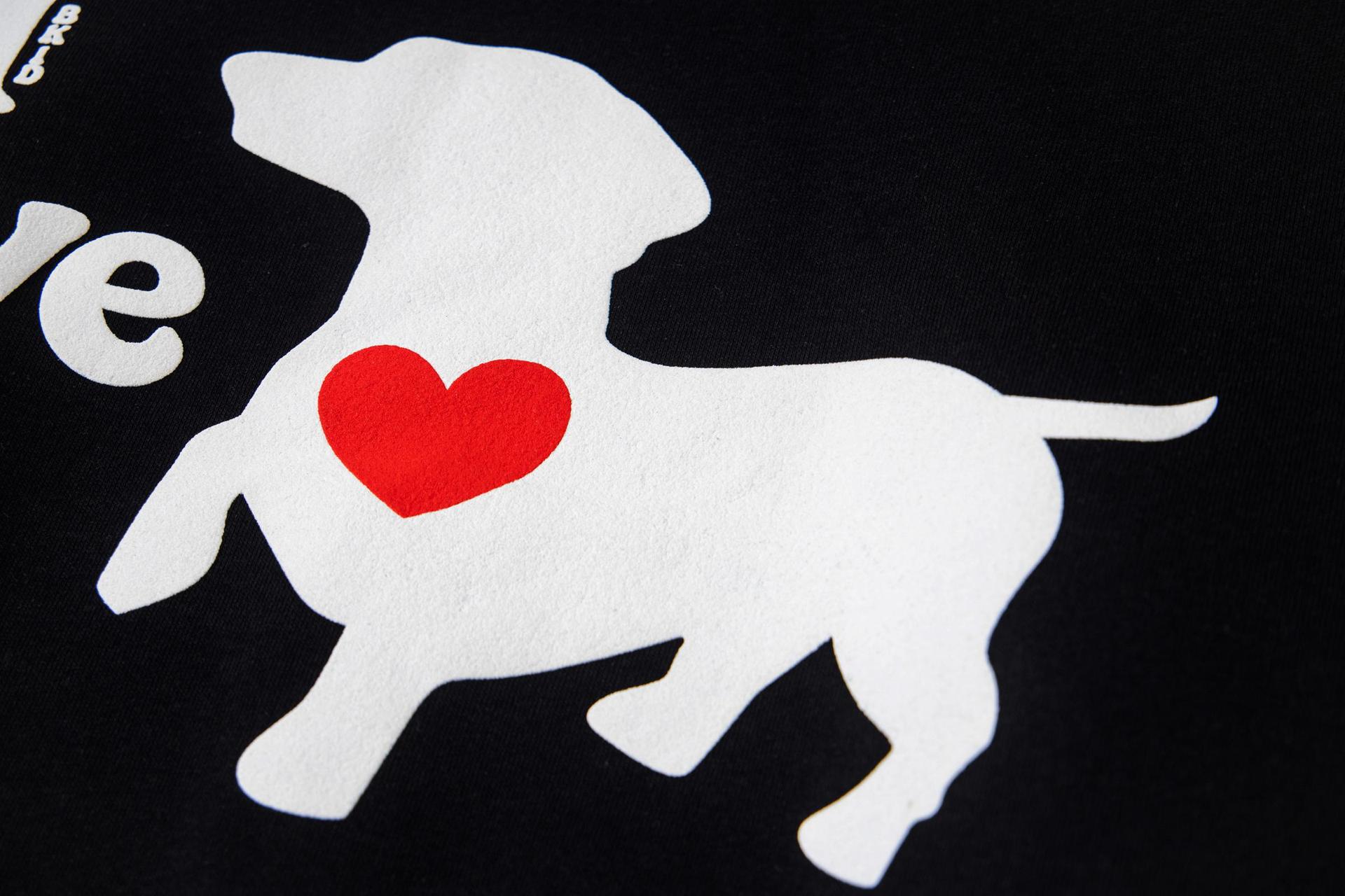 Cotton Dog Puff Print Hoodie