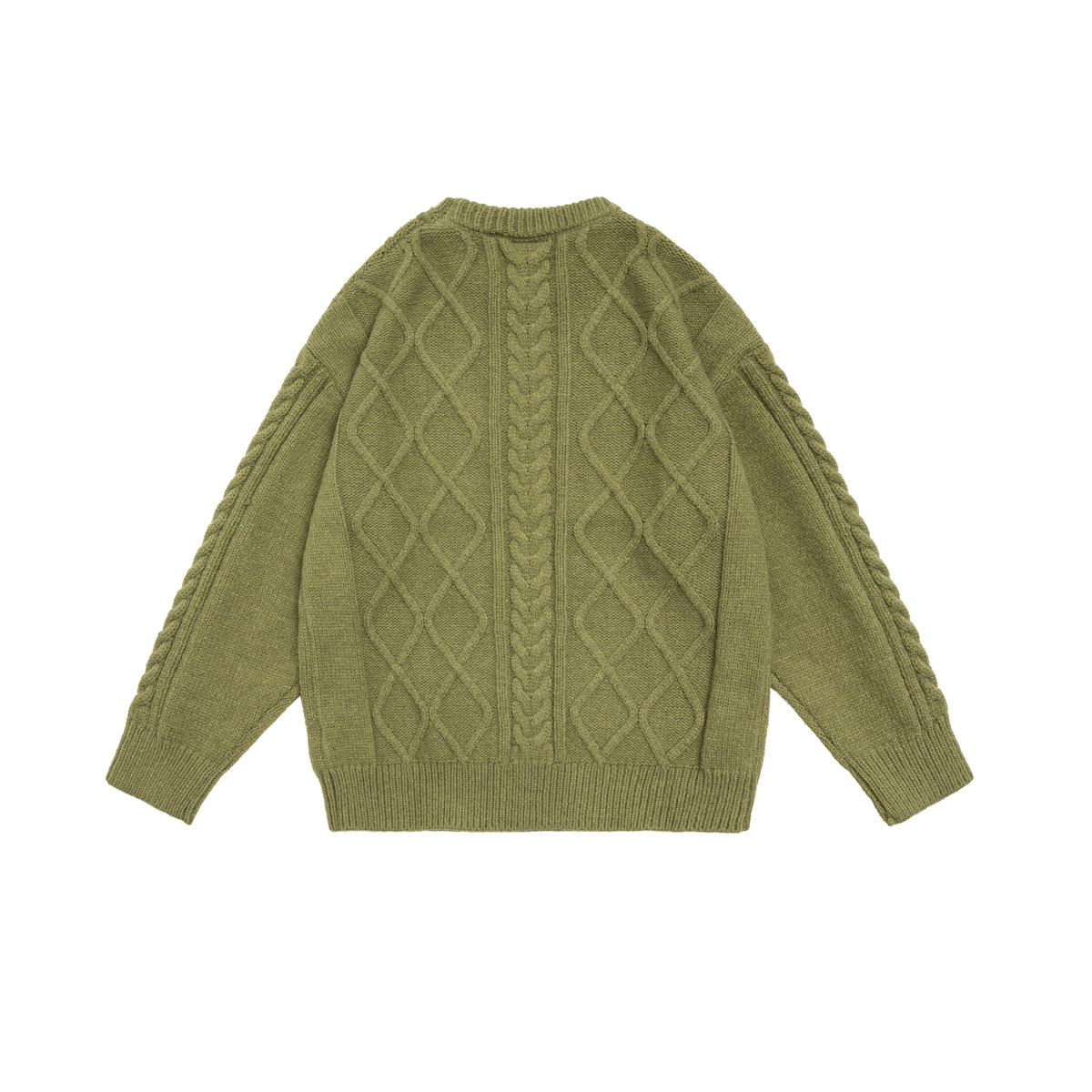 Japanese Geometric Stitch Colorblock Workwear Sweater