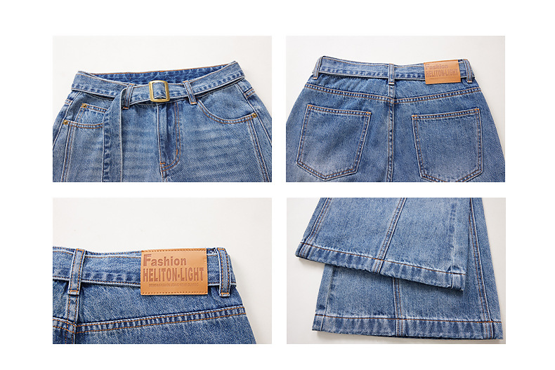 High-Waist Versatile Belted Flared Jeans for Women Office Wear Non-Skinny High-Waist Style Flared Trousers