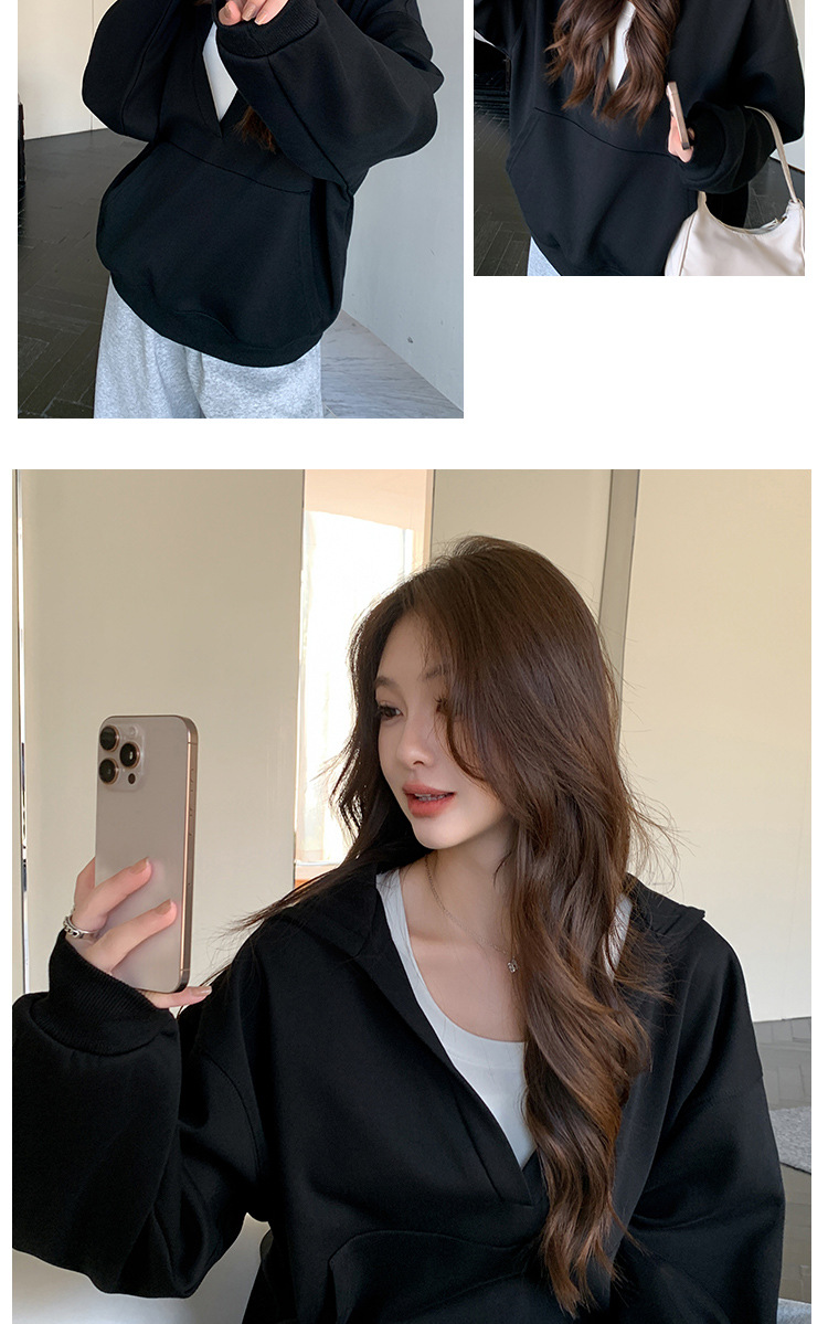 Ladies Loose Fit Cotton Blend Hoodie