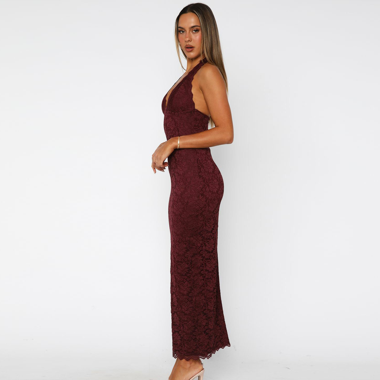 Sleeveless Collarless Bodycon Side Split Dress