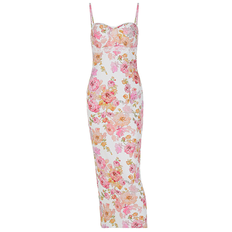 Collarless Sleeveless Straight Cut Mid Waist Polyester Dress