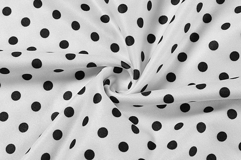 Backless camisole white polka dot dress for women's wear