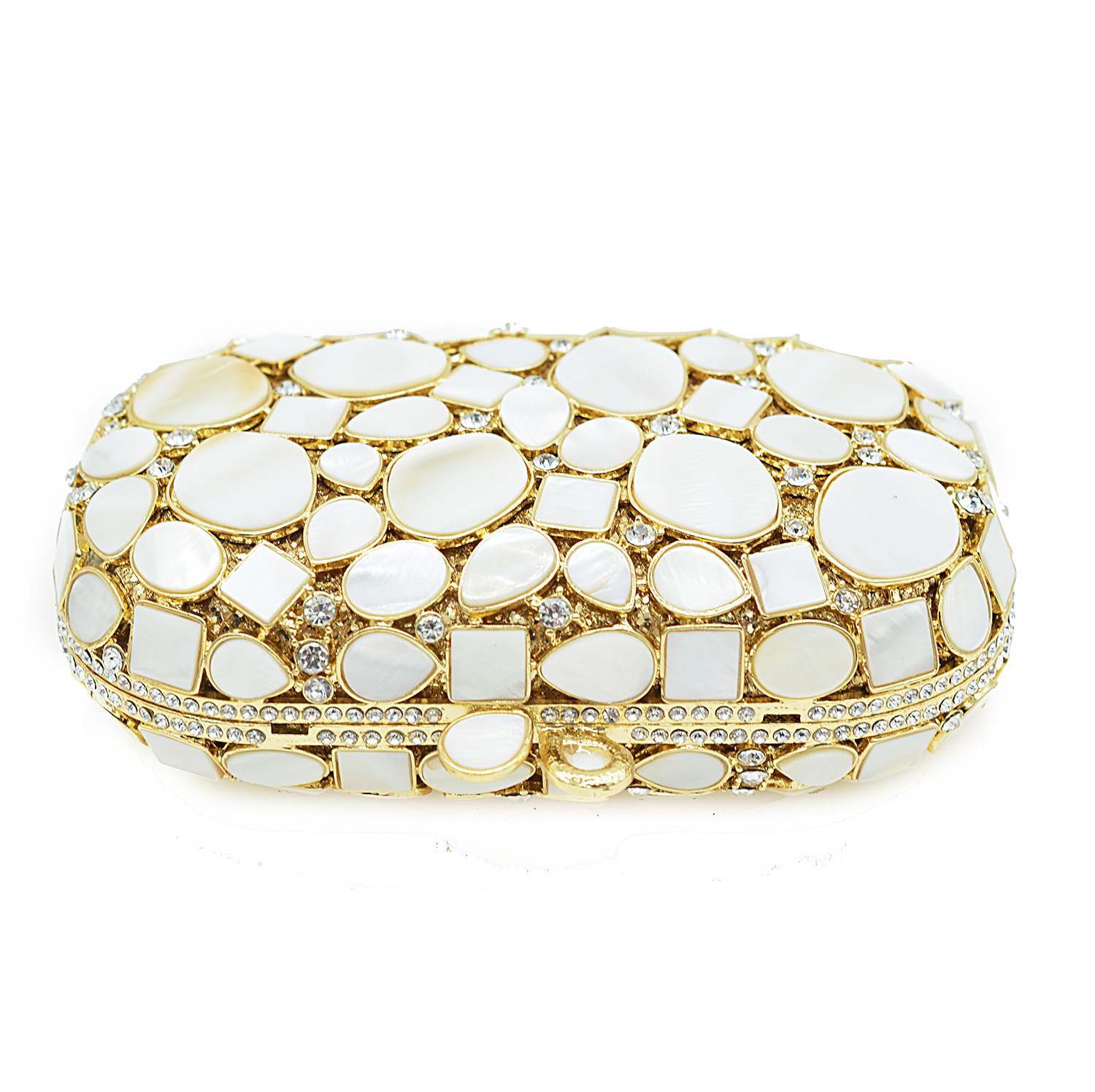 Women Luxury Crystal Evening Bags Bridal White Wedding Clutch Bag Party Handbag Purse