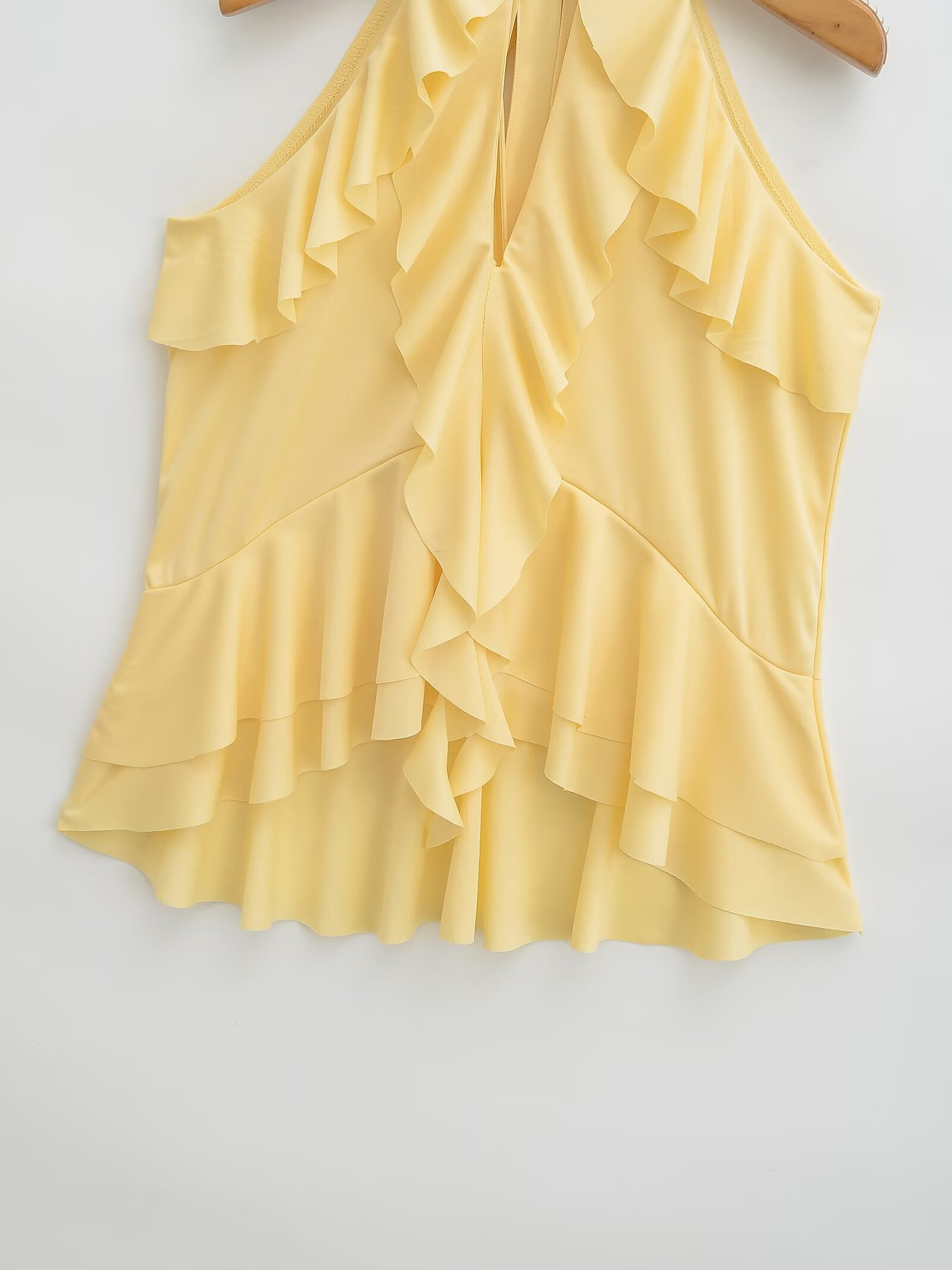 Modern Layered Solid Color Cowl Cami