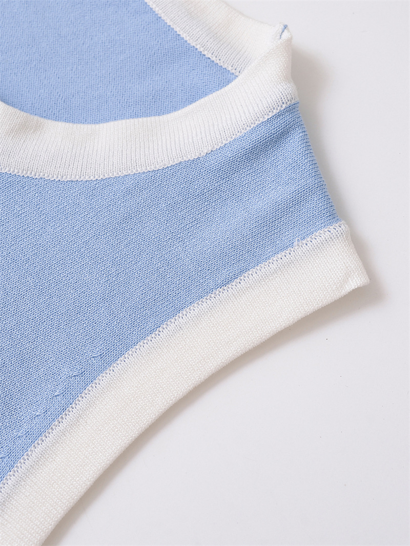 Open Front Sleeveless Polyester Sweater