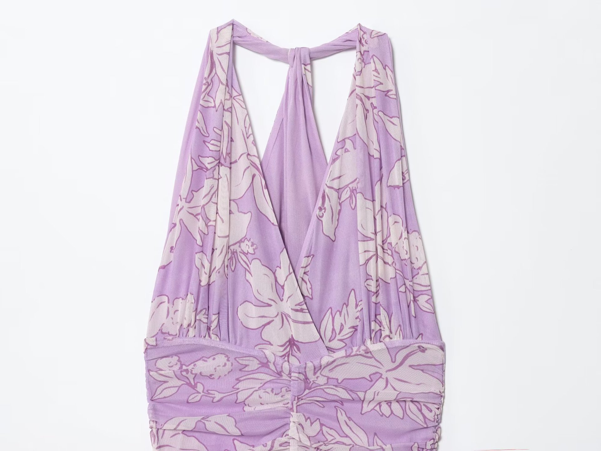 Women's Clothing Printed Chiffon Halter Neck Long Dress