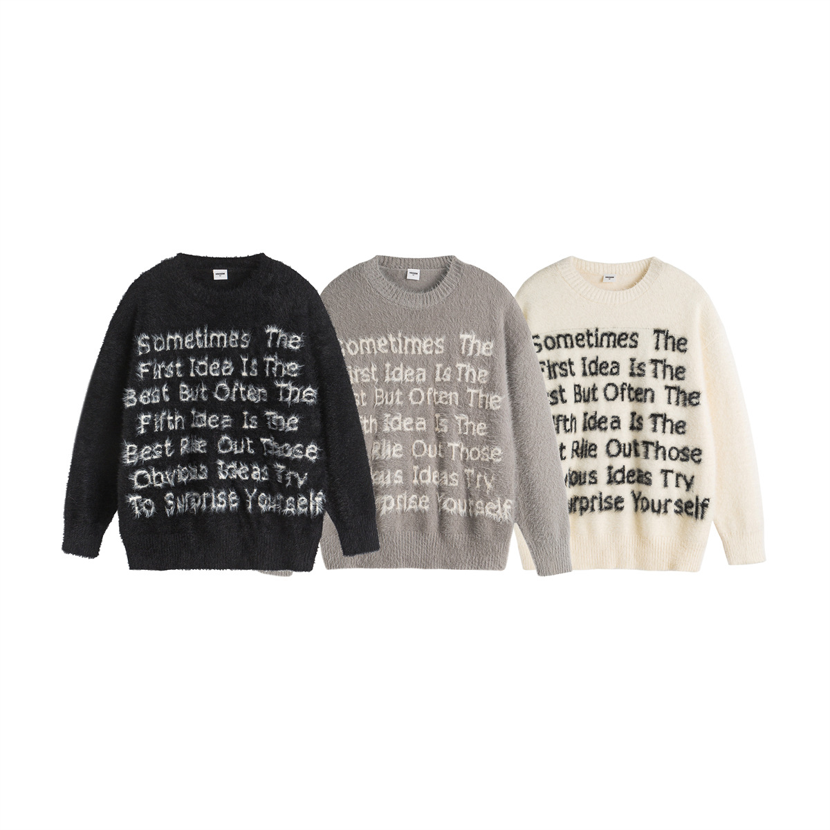 Japanese Workwear Oversized Color Block Sweater