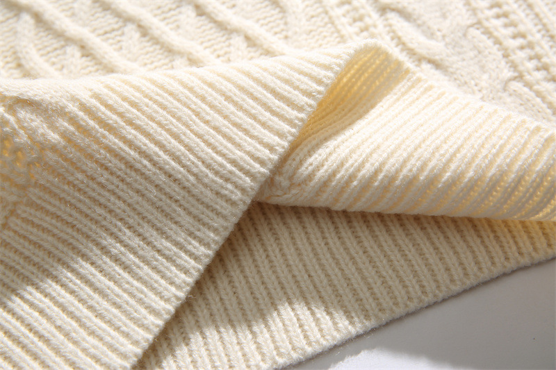 Ladies Japanese Workwear Jacquard Oversized Sweater