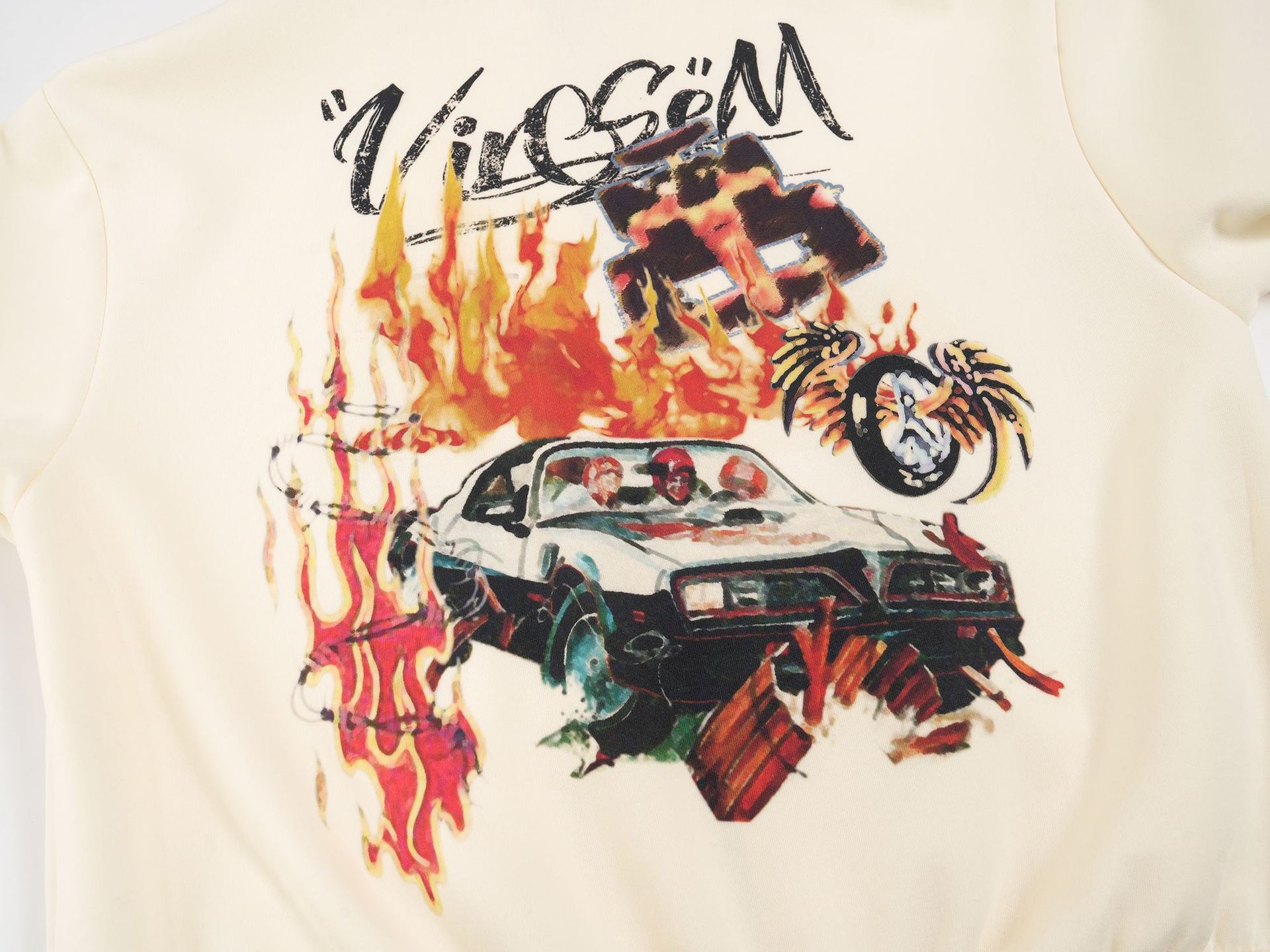 Oversized American Printed Long Sleeve Hoody Cardi
