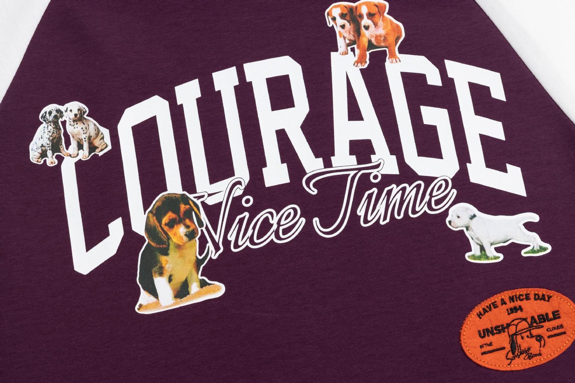 Cotton Dog Graphic Print Sweatshirt