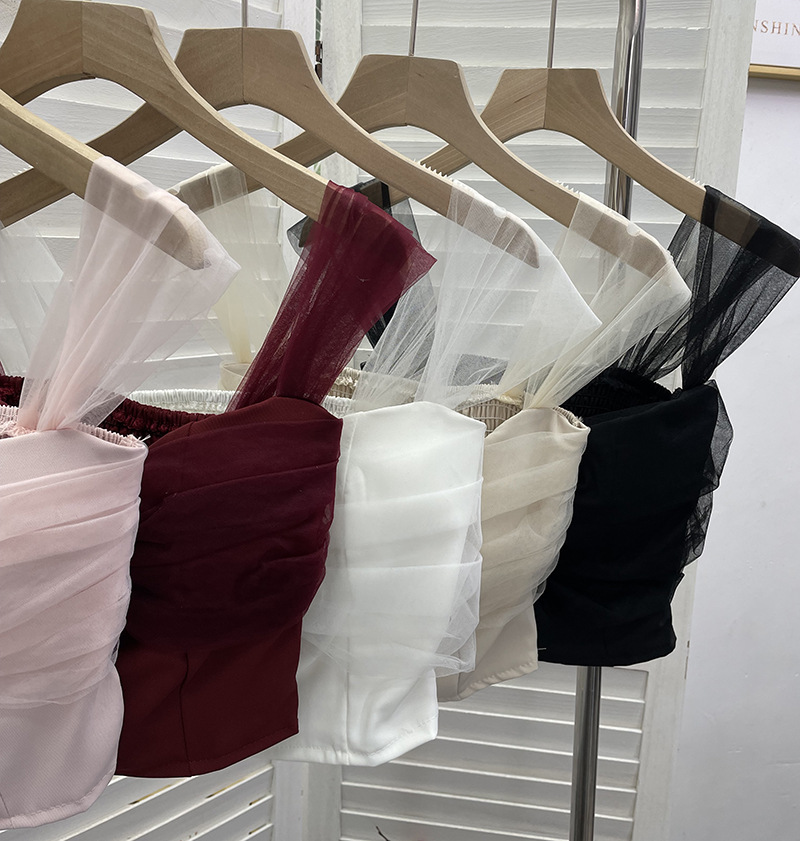 Sexy Slim Fit Solid Color Mesh Top