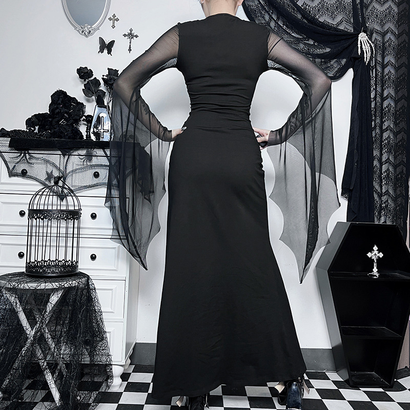 Private Lady V-Neck Long Sleeve High Waist Dress