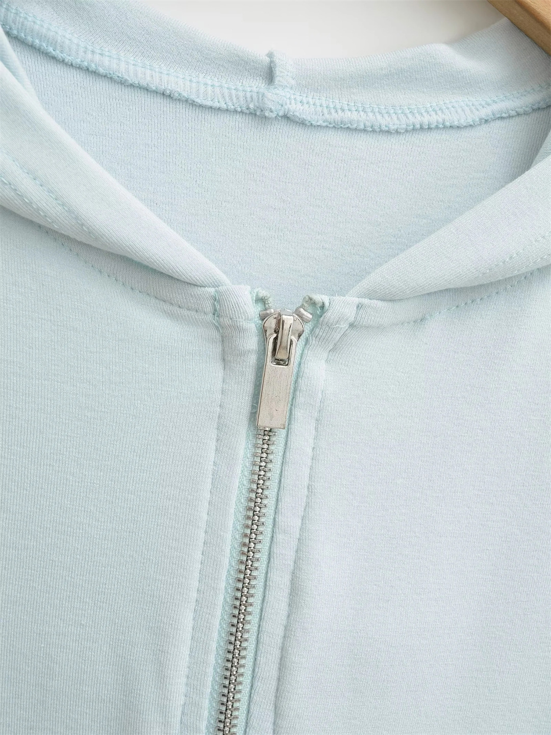Ladies Minimalist Fitted Full Arm Hoodie