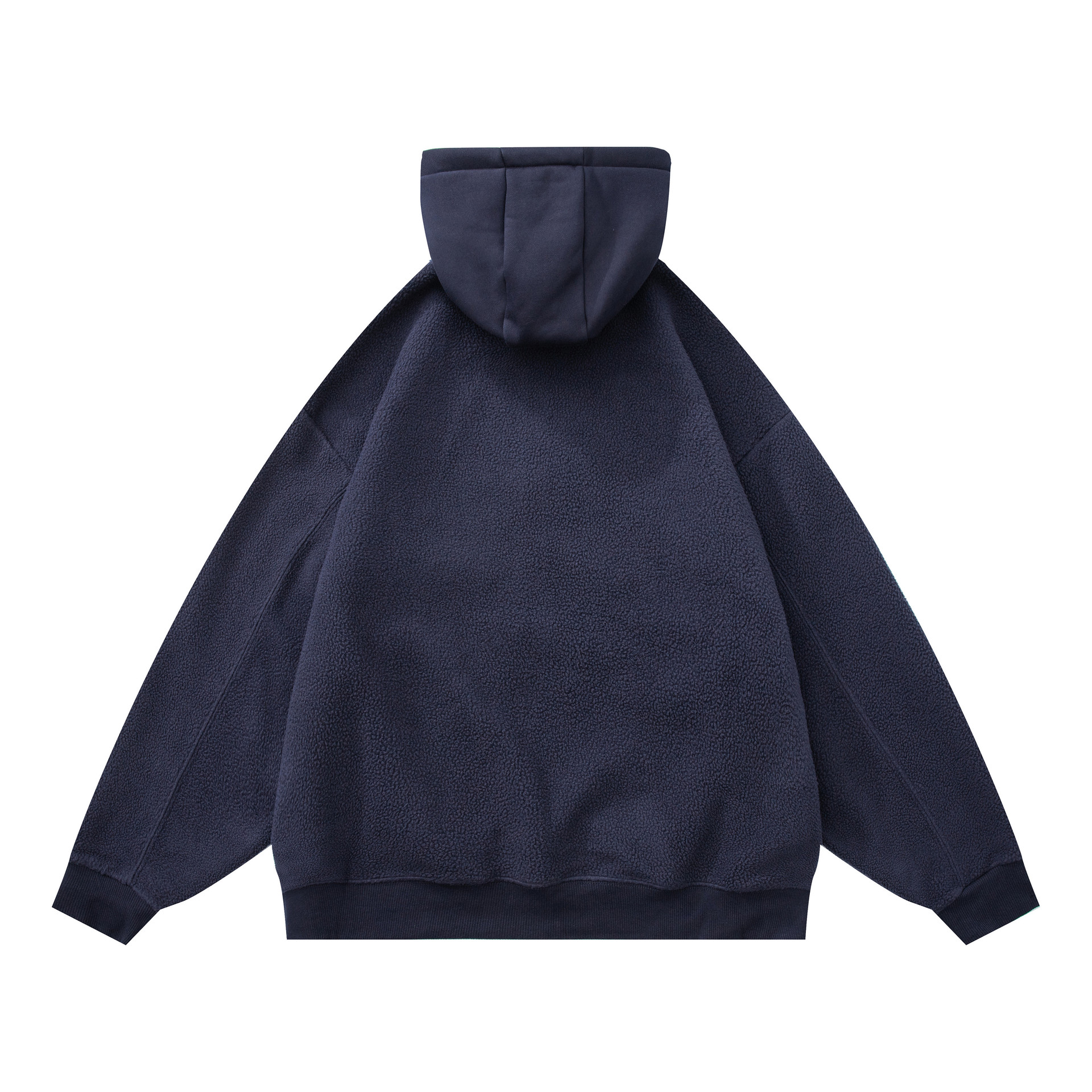 Oversized Logo Print Polyester Hooded Pullover