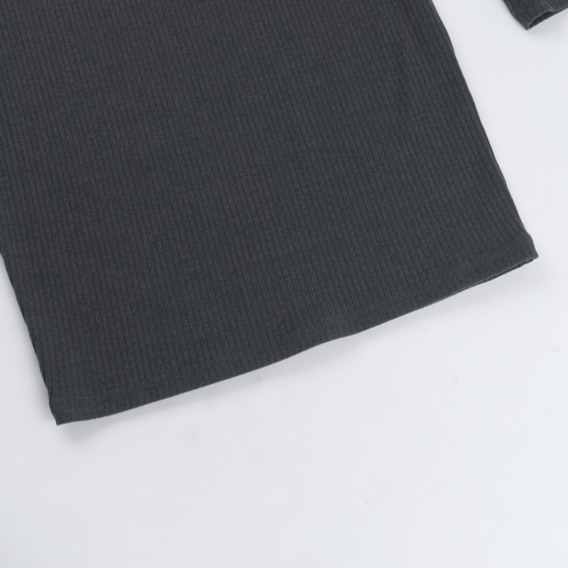 Round Neck Bodycon Full Sleeve High Waist Dress