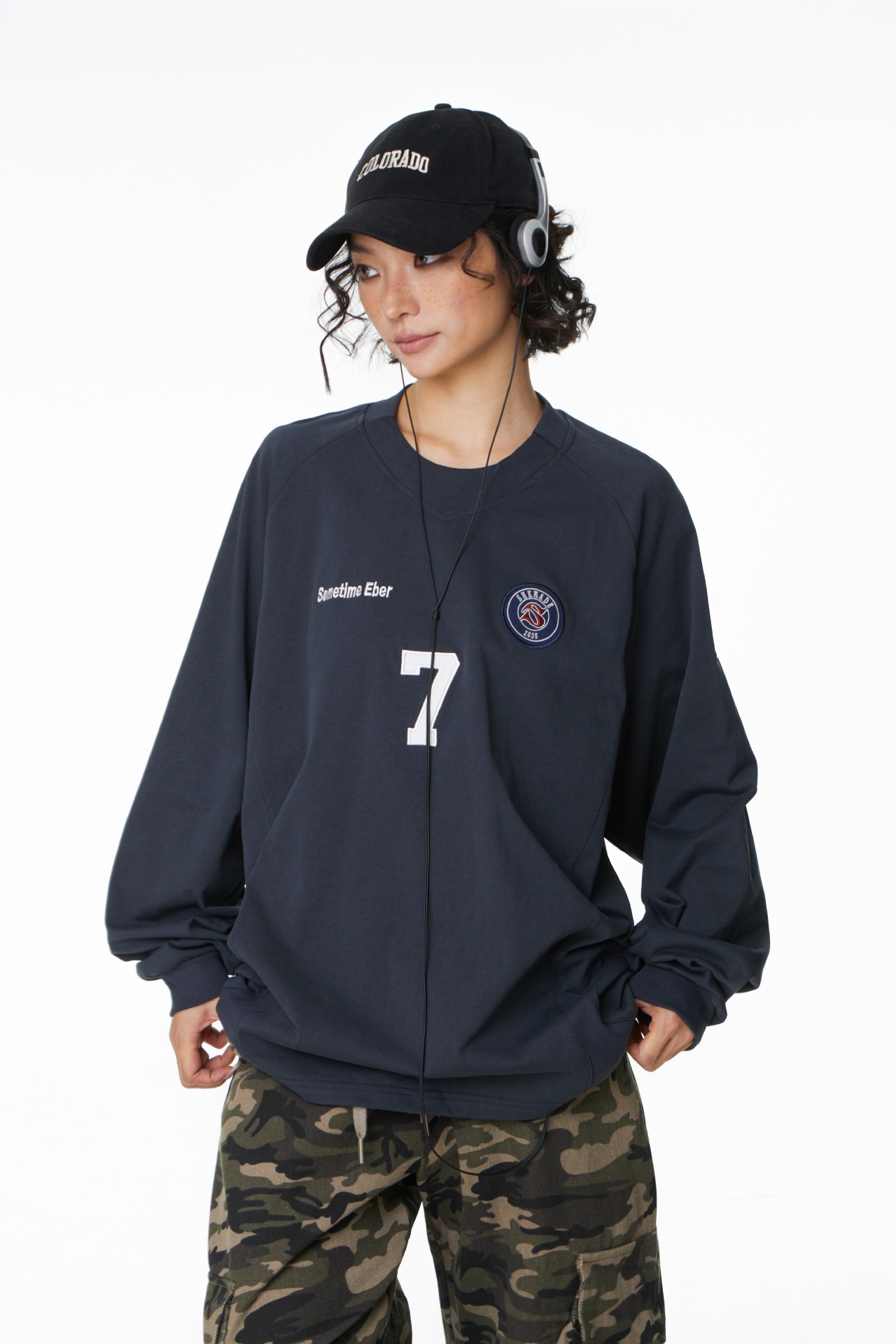Man's American Retro Embellished Cotton Hood Sweatshirt