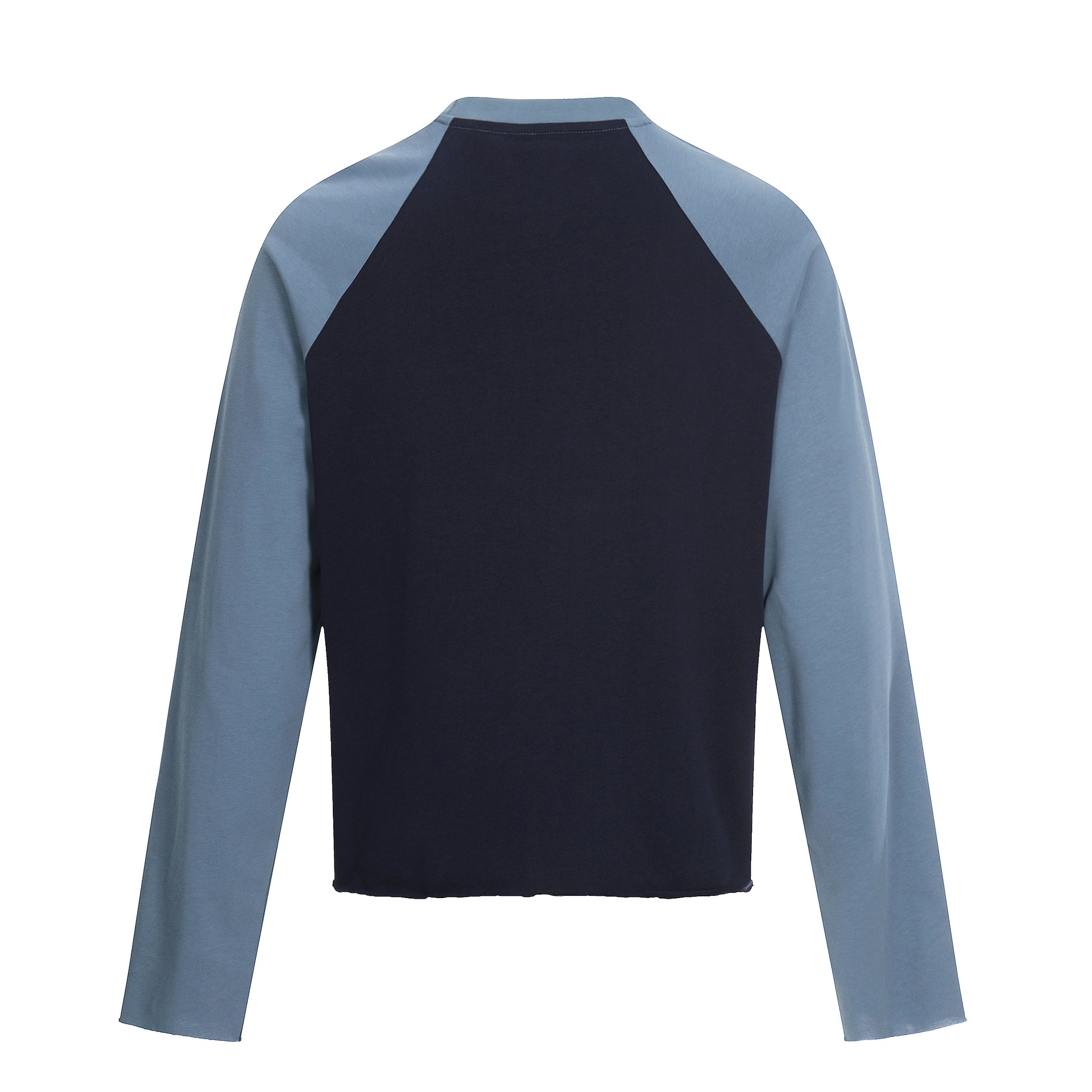 Print Color-Blocking Shoulder Sleeve Long Sleeve T-Shirt Unisex