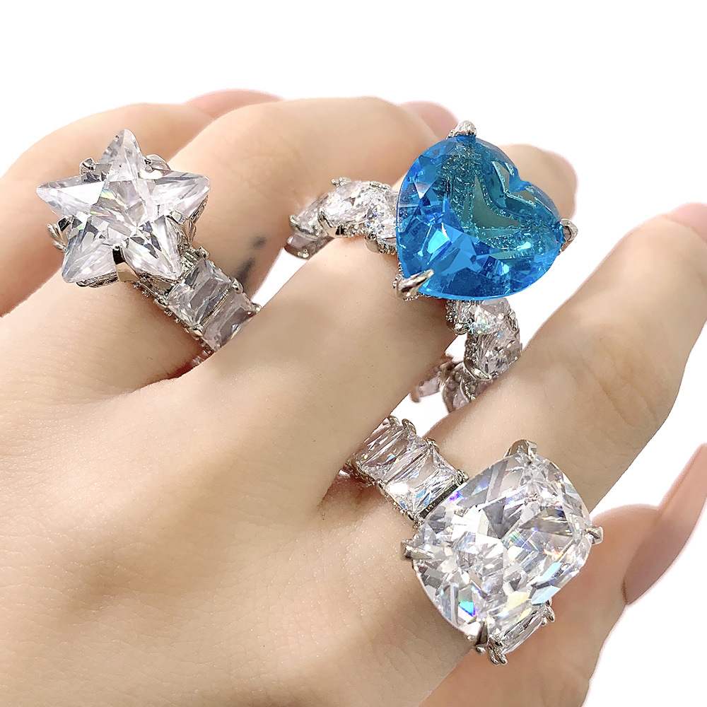 Sparkling Sweetheart Crystal Copper Ring