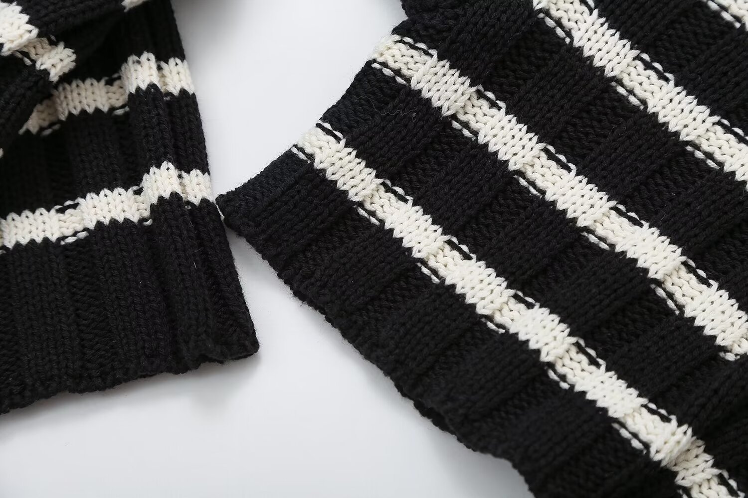 Slim Fit Long Sleeve Knit Stripe Cardigan