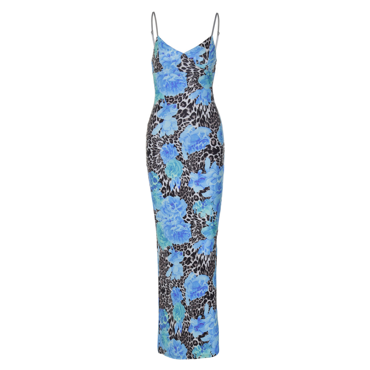 Women's Long Dress Street Style Temperament Fitted Printed Design Strapless Dress