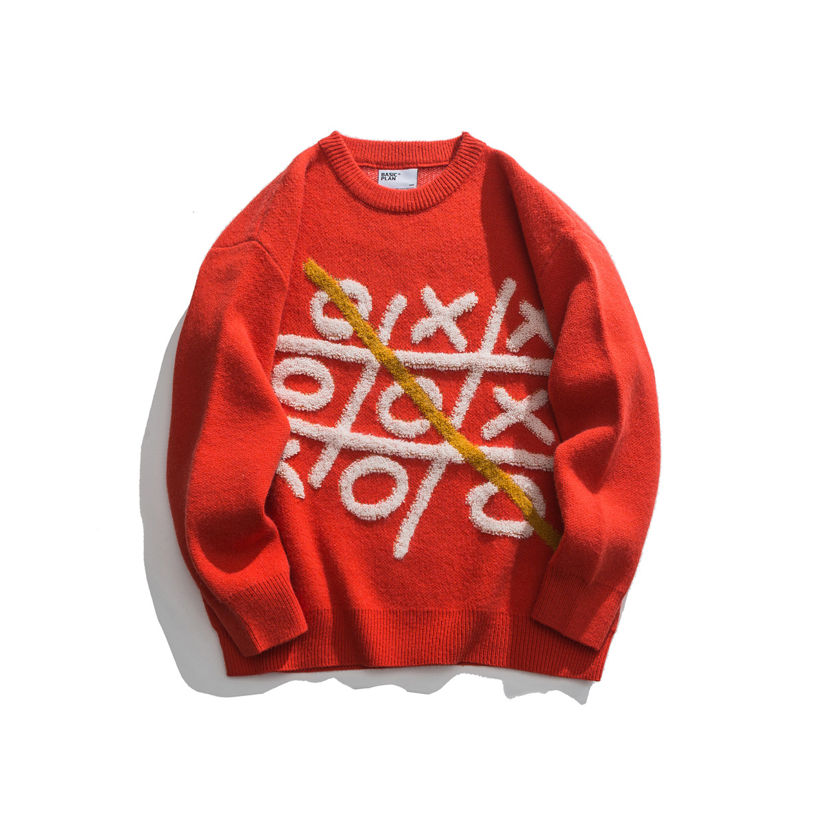 Japanese Workwear Color Block Long Sleeve Sweater